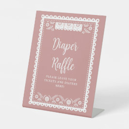 Pink Cielito Lindo Baby Duschkabine Windelwindeln Sockelschild