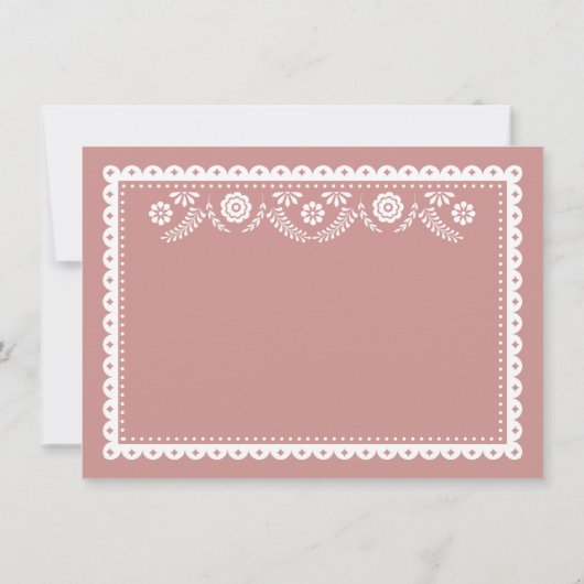 Pink Cielito Lindo Baby Shower Muchas Gracias Dankeskarte (Rückseite)