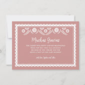 Pink Cielito Lindo Baby Shower Muchas Gracias Dankeskarte (Vorderseite)