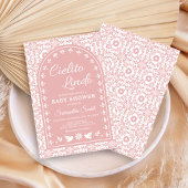 Pink Cielito Lindo Papel Picado Baby Shower Einladung