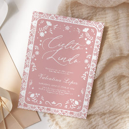 Pink Cielito Lindo Talavera Baby Shower Einladung