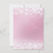 Pink Cinderella Glass Slipper Quinceanera Einladung (Rückseite)