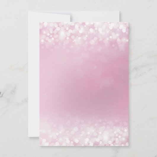 Pink Cinderella Glass Slipper Quinceanera Einladung (Rückseite)