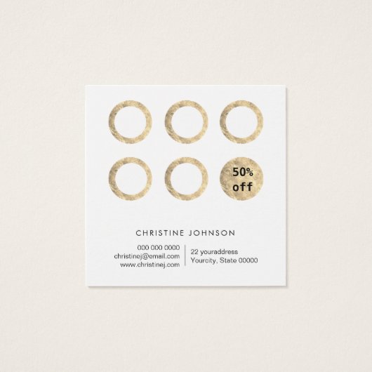 Pink Circle Design Loyalität Karte (Rückseite)