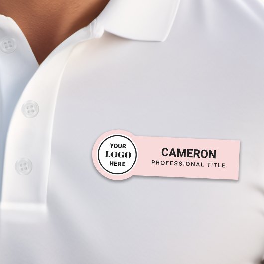 Pink Circle Firmenlogo Namensschild