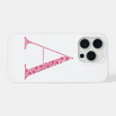 Pink Circle Letter A – Minimal Gradient Monogram D iPhone Hülle (Rückseite (Horizontal))