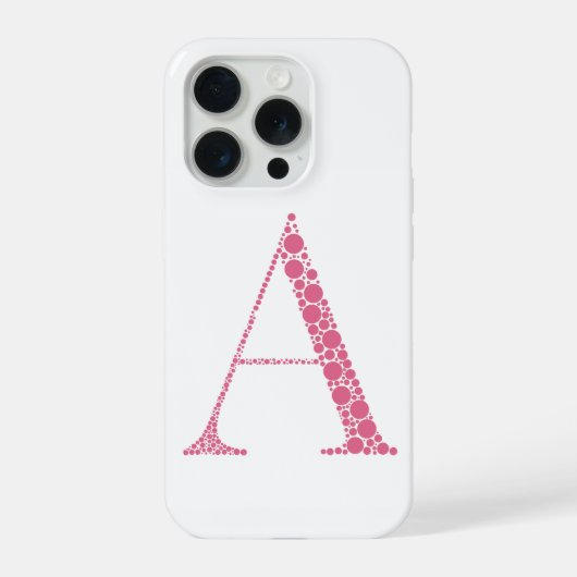 Pink Circle Letter A – Minimal Gradient Monogram D iPhone Hülle (Rückseite)