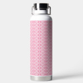 Pink Circle Pattern Water Bottle Trinkflasche (Rückseite)