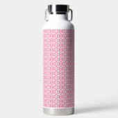 Pink Circle Pattern Water Bottle Trinkflasche (Vorderseite)