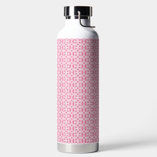Pink Circle Pattern Water Bottle Trinkflasche (links)