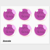 Pink Circles Gift Aufkleber (individuell einstellb (Blatt)