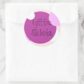 Pink Circles Gift Aufkleber (individuell einstellb (Tasche)