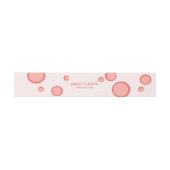 Pink Circles Groovy Retro Wedding Einladungsbanderole (Flach)