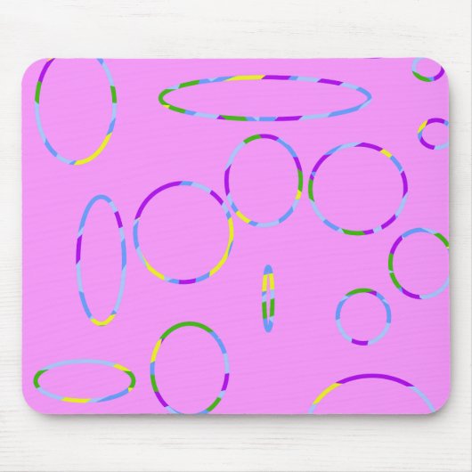 Pink Circles Mouse Pad Mousepad (Vorne)