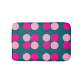 Pink Circles on Green Bath Mat Badematte (Vorderseite)