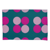 Pink Circles on Green Pillowcase Kissenbezug (Vorderseite-Links)