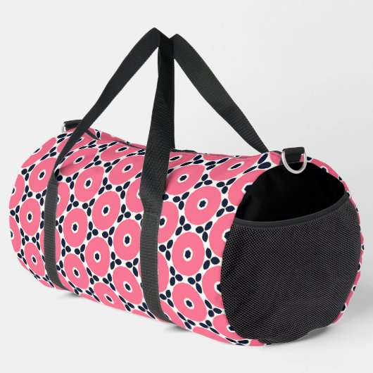 Pink Circles Pattern Drehkissen Duffle Bag (Rechte Ecke)