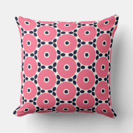 Pink Circles Pattern Drehkissen Kissen