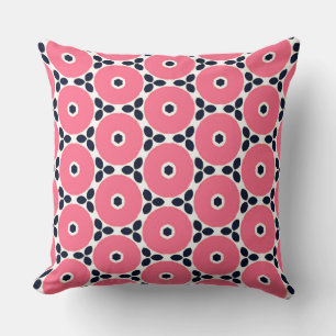 Pink Circles Pattern Drehkissen Kissen