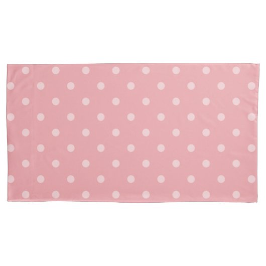 Pink Circles Pattern Pair Of Pillowcases Kissenbezug (Vorderseite-Links)