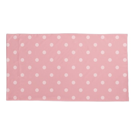 Pink Circles Pattern Pair Of Pillowcases Kissenbezug (Rückseite-Links)