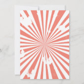 Pink Circus Karneval Girl Dusche Einladung (Rückseite)