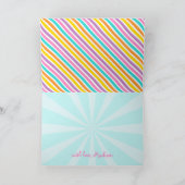 Pink Circus Karneval Personalisiert Vielen Dank Dankeskarte (Innenseite)