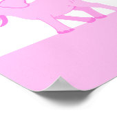 Pink Circus Niedlich Elephant Baby Dusche Empfang Poster (Ecke)