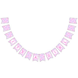 Pink Circus Niedlich Pattern Baby Girl Babydusche Wimpelkette