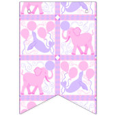 Pink Circus Niedlich Pattern Baby Girl Babydusche Wimpelkette (Dritte Fahne)