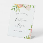 Pink Citrus Benutzerdefiniertes Textzeichen Sockelschild (Vorderseite)