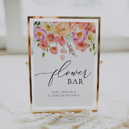Pink Citrus Blume Bouquet Bar Poster