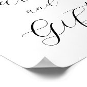 Pink Citrus Blume Karten und Geschenke Unterschrif Poster (Ecke)