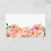 Pink Citrus Blume Kinderausweis Begleitkarte (Rückseite)