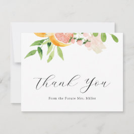 Pink Citrus Brautparty Vielen Dank Dankeskarte