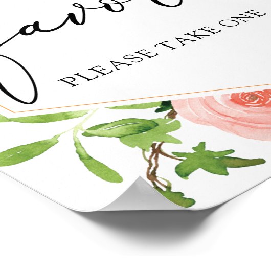 Pink Citrus Favoriten Zeichen Poster (Ecke)