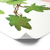 Pink Citrus Floral Brautparty Begrüßungszeichen Poster (Ecke)