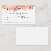 Pink Citrus Guess Wie viele Kisses Umschließungska Begleitkarte (Vorne/Hinten)