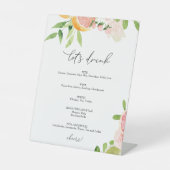 Pink Citrus Let's Drink Bar Sign Sockelschild (Vorderseite)