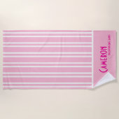 Pink City Chic Bachelorette Strandtuch (Vorderseite)