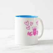 Pink Claddagh Coffee Mug Zweifarbige Tasse (VorderseiteRechts)