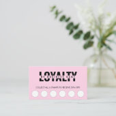 Pink Classic Beauty Wellness-Center Script Loyalty Treuekarte (Stehend Vorderseite)