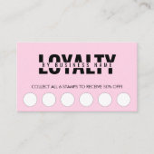 Pink Classic Beauty Wellness-Center Script Loyalty Treuekarte (Vorderseite)