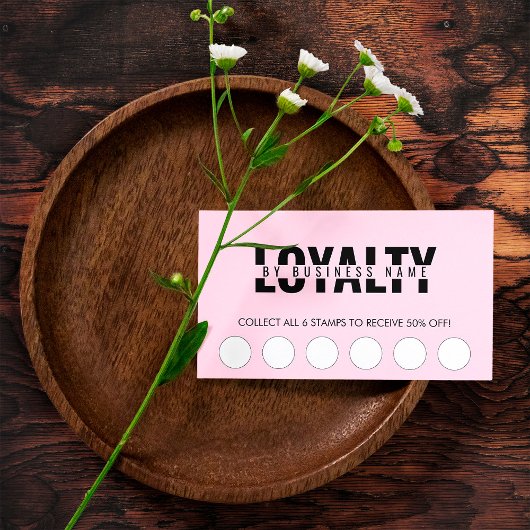 Pink Classic Beauty Wellness-Center Script Loyalty Treuekarte