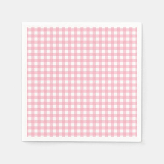 Pink Classic Buffalo Kariert Napkins Serviette (Vorderseite)