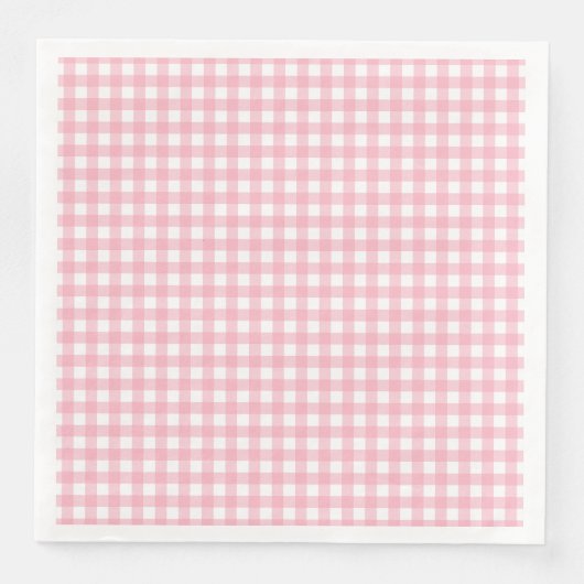 Pink Classic Buffalo Kariertes Muster Napkins Serviette (Vorderseite)