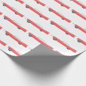 PINK CLASSIC CAR CADDY CHRISTMAS WRAPPING PAPER GESCHENKPAPIER (Ecke)