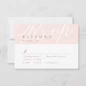 Pink Classic Elegance Calligraphy Wedding RSVP Karte (Vorderseite)