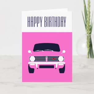 Pink Classic Mini Clubman Karte