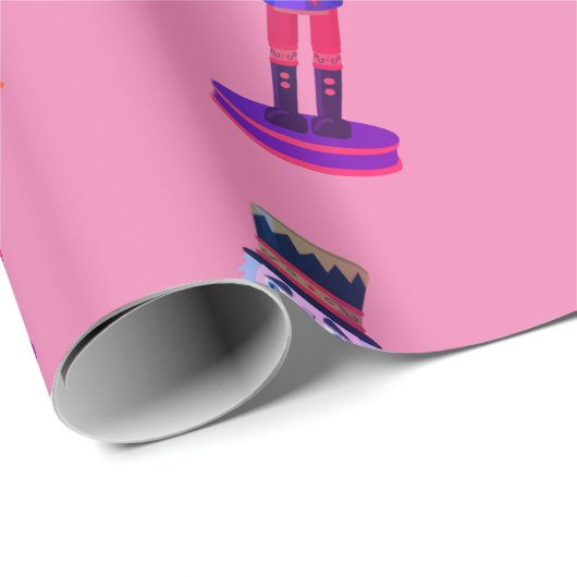 Pink Classic Nutcracker Soldiers Geschenkpapier (Rolleneckpunkt)
